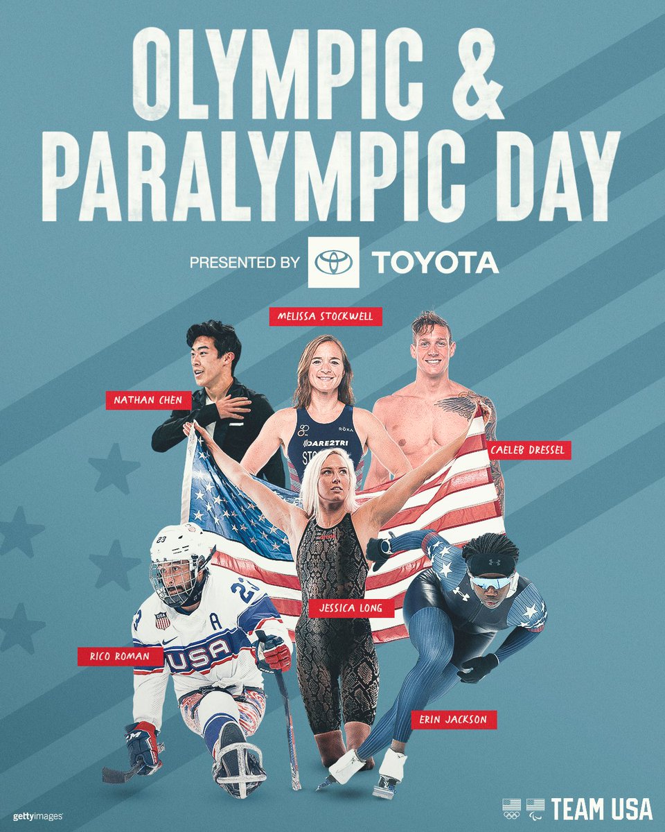 TeamUSA's tweet photo. Happy #OlympicParalympicDay presented by @Toyota! 🇺🇸 #TeamToyota https://t.co/jRnIJmXvAz