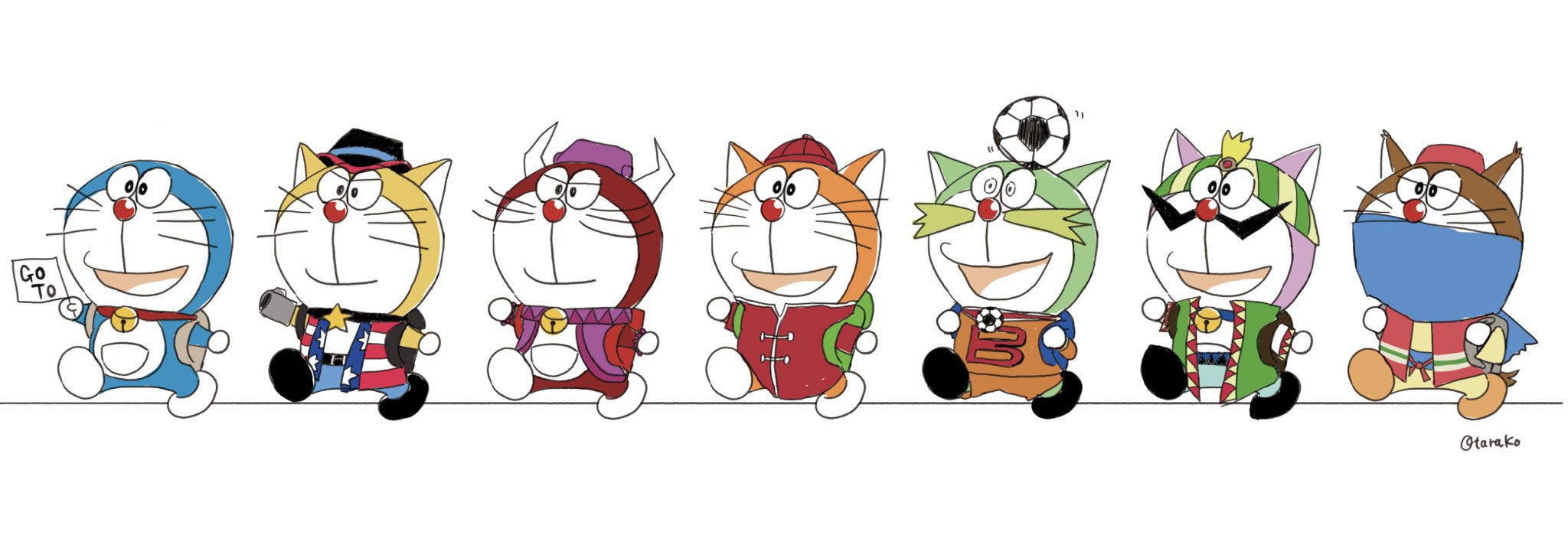 טוויטר たらこ בטוויטר 旅行に行きたいな ドラえもん ドラえもんズ Gotoキャンペーンの時描いたイラスト T Co Kejtwwctkg