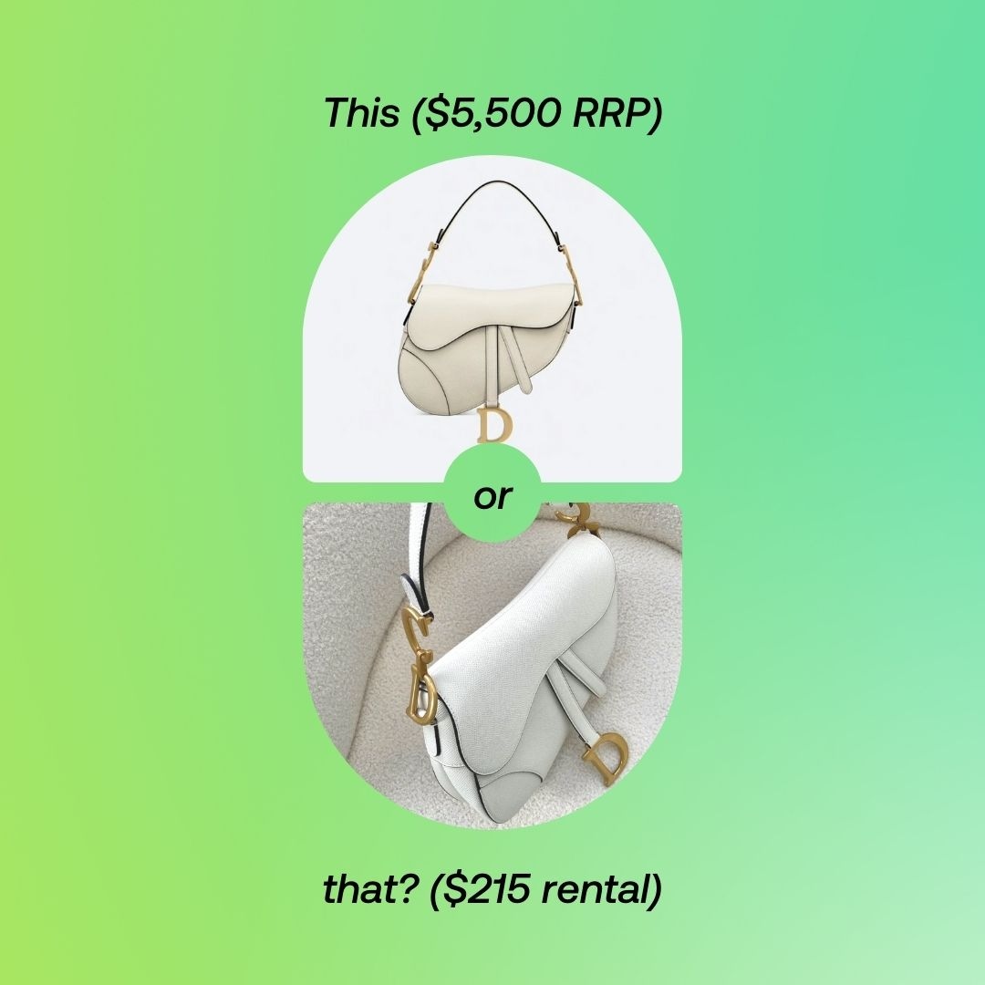 releaseitau's tweet photo. This or that?! 🤔
It can be tempting to buy into current fashion trends. Yes, the Dior Saddle bag is hot right now, but the question is...will it always be hot? Wouldn't you rather rent out every new season bag &amp; save your cash? I know we would! 🤑

https://t.co/YkqqfrXaqF https://t.co/Fgv42jvTVq