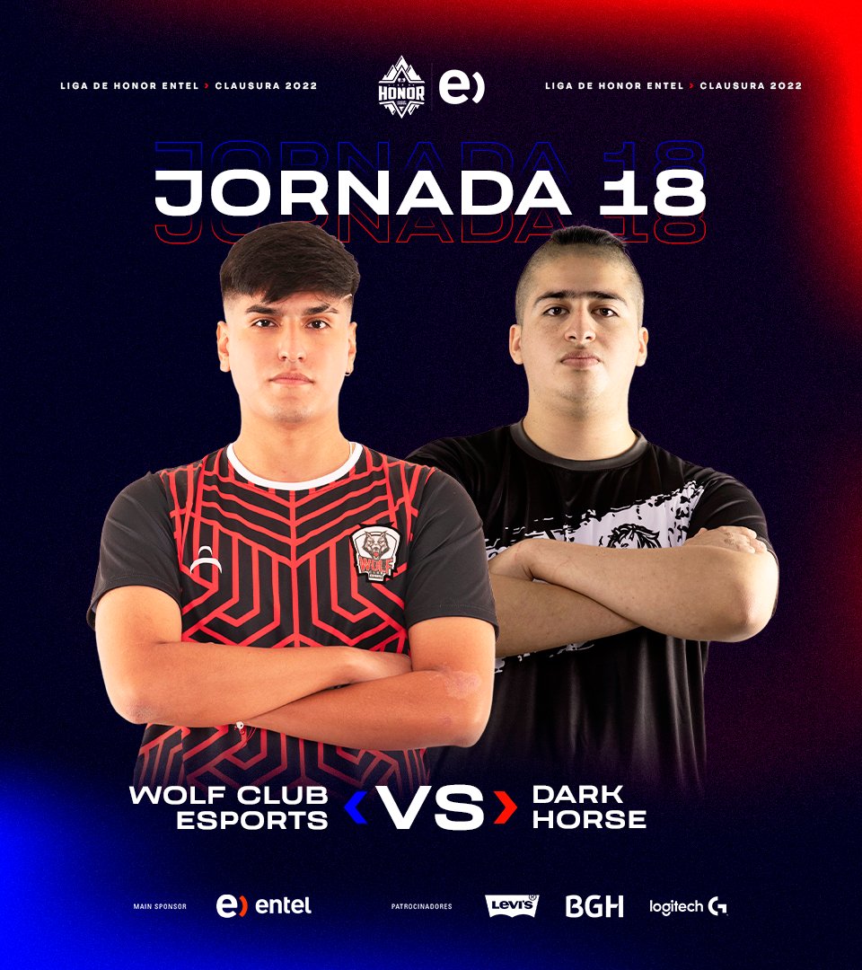 ¡ÚLTIMA DUELO DE LA FASE REGULAR! #LigaDeHonorEntel🏆🇨🇱

🆚 <a href="/WolfclubeSports/">Wolf Club eSports</a> vs <a href="/DarkHorseGG/">Team Dark Horse</a> 

EN VIVO🔴
📽️ Twitch.tv/lvpcl ⬅️
📽️ Twitch.tv/lvpcl ⬅️
📽️ Twitch.tv/lvpcl ⬅️