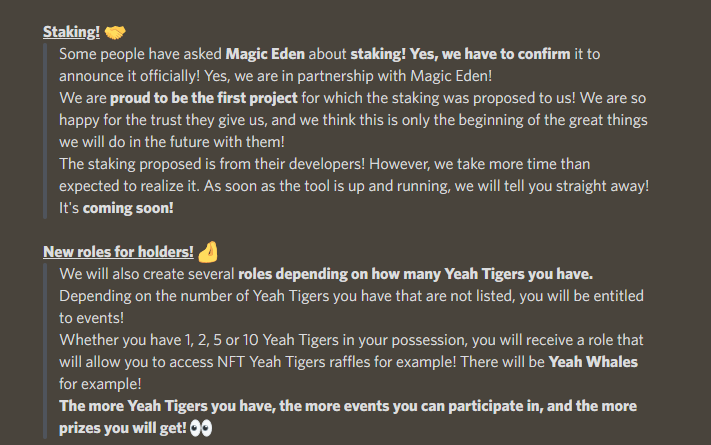 bellaTLopez's tweet photo. @yeahtigers  #YeahTigers  Aside from being the first to stake in ME, We will be having roles for strong holders that have more than one Tiger! Sweep, RT, Like , DELIST! Raffle Airdrop benefits to strong holders! Earn Burger or Lamborgini? Your Choice! https://t.co/5EOR6UwPE5