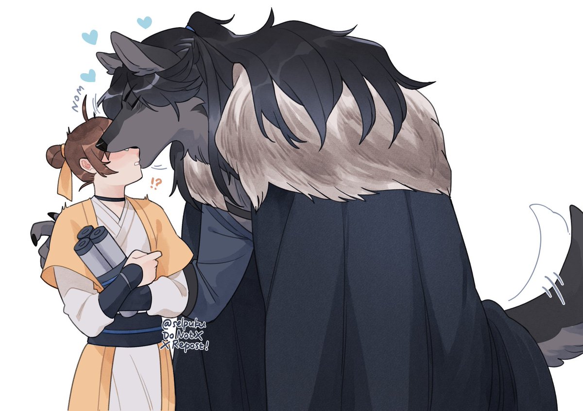 selwujun's tweet photo. wolfbei NOM! 🐺🐹
#moshang #svsss https://t.co/CKJfJL1Eov