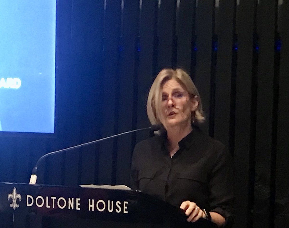 AnneMNicholson's tweet photo. CEO Copyright Agency Jo Johnson at announcement shortlist Miles Franklin Award #MFLA22 #asauthors #copyrightagency https://t.co/OkSHt13aHm