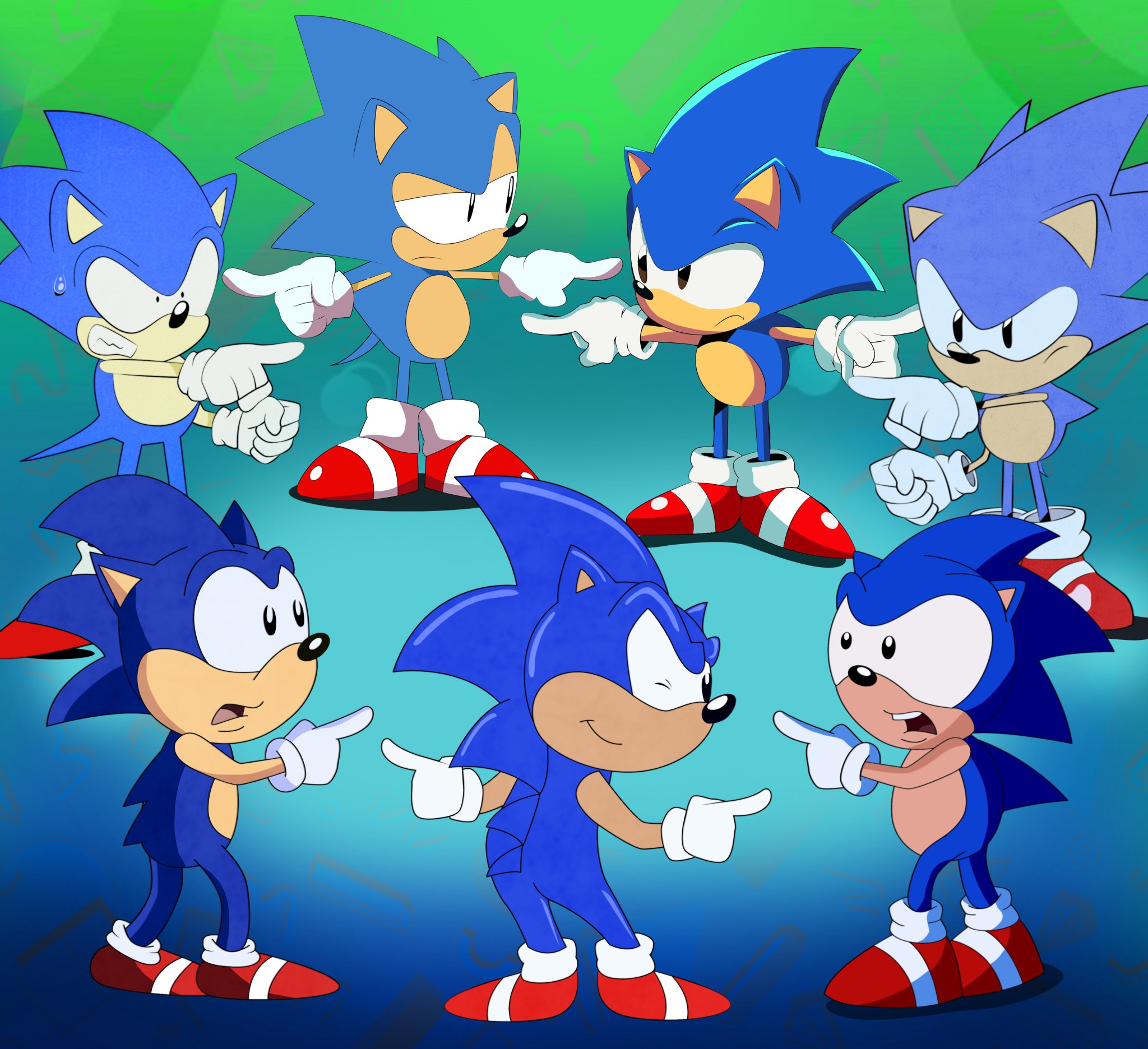 ❄️xeternalFREEZEbryx❄️ on X: Drawing Classic Sonic in different animation  styles from his origins  / X