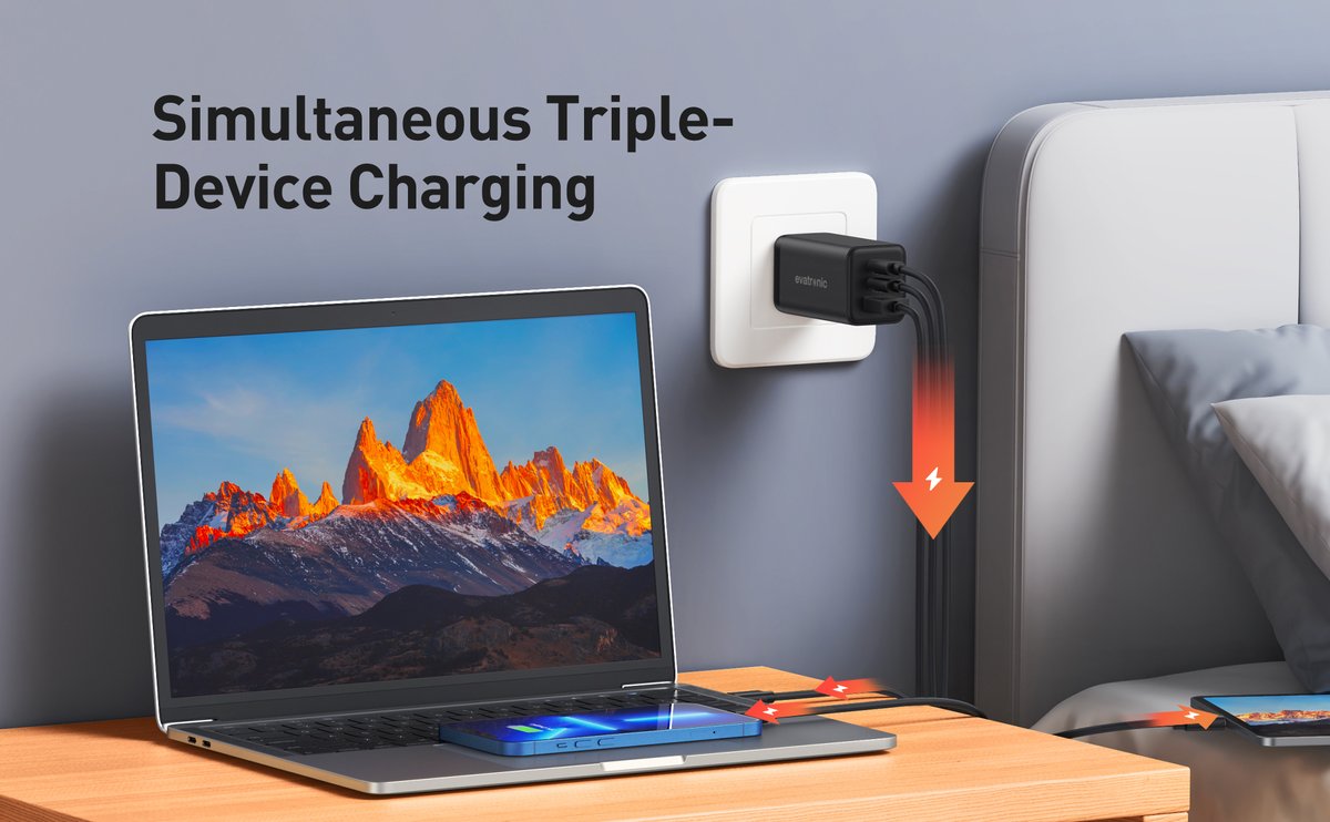 Evatronic_co's tweet photo. Evatronic 65W 3-Port GaN Wall Charger PPS PD3.0 QC3.0 Fast Charging Adapter🛩️🛩️
Find us on Amaon：https://t.co/a5NV416Tw8
#evatronic
#charger #PC018
#Comfortable #CovenientLife https://t.co/Sb4Cz6Us6D