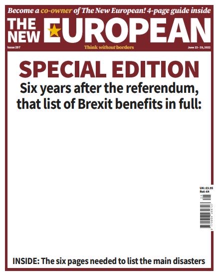 Bonn1eGreer's tweet photo. In which I examine #HowsHeNotInJail-trending along with #Jan6thCommittee in explaining why, (so far) the Committee hasn't gone for No.45.
In this special (& very unlike us) cover listing the benefits of #Brexit!!ππΏ
via @TheNewEuropean -#ThinkWithoutBorders
https://t.co/I2kTYNqq9g