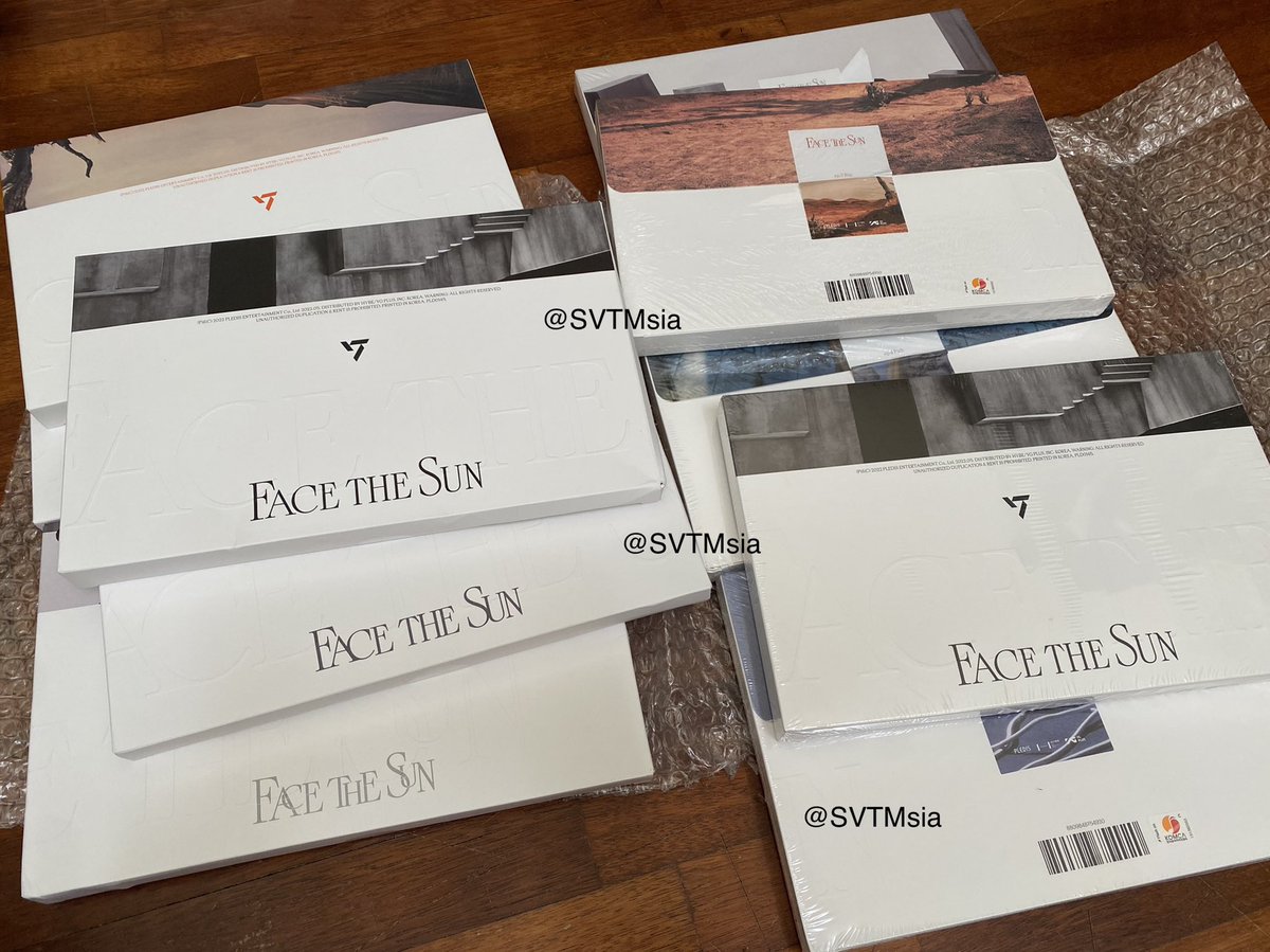 SVTMsia's tweet photo. Face The Sun extra albums are heree ! I’ll unbox and sell the photocards and unsealed albums as loose items soon 🫶🏻

#SVTMsiaArrival https://t.co/10ruHeBDg2