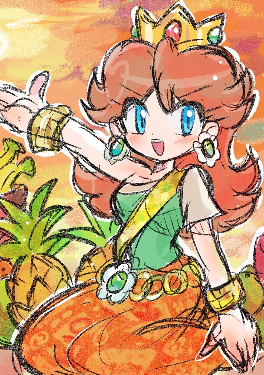 デイジー姫 「#PrincessDaisy #デイジー姫 #らくがき #SuperMario 」|らくがきしたがり屋@skeb @回転寿司ブーム中ガリ食べたいなのイラスト