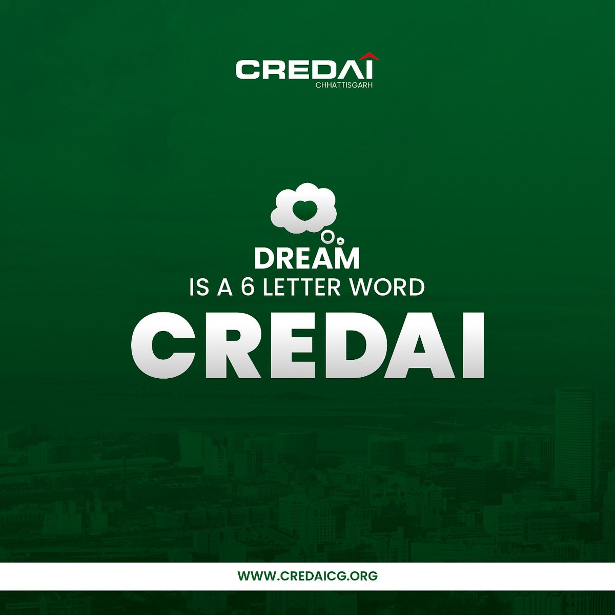 CredaiC's tweet photo. Now owning your own dream home is not a dream anymore when you have Credai.
Where we connect you to the developers who make every effort to make your dream come true. 

#DreamHome #Home #BestPrice #Dream #AccreditedBuilder #Credai #CredaiChhattisgarh #Raipur #Chhattisgarh https://t.co/C1yrXkPMJu