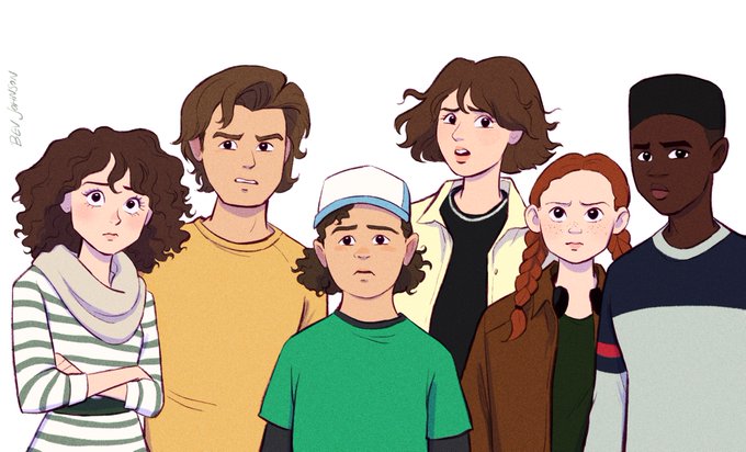 practicing cartoony likenesses #StrangerThings4 