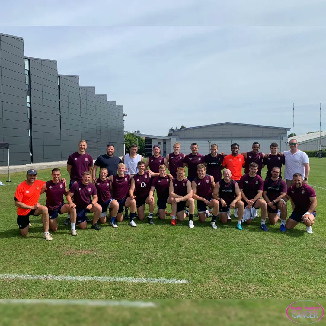 CancerRugby's tweet photo. Recently @JimPearce8 &amp; @bagder1988 were invited down to @England7s Men's training camp by @JackPowley1

@ajldavis03 introduced the team &amp; we had opportunity to talk about @CancerRugby 

We wish them well when they compete in the #CommonwealthGames @birminghamcg22 this Summer! https://t.co/g3YC4zga8I