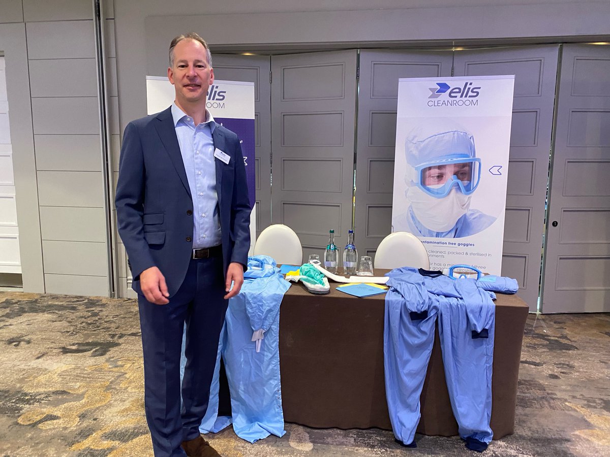 ElisCleanroom's tweet photo. We are excited to finally be able to meet you again in Dublin. Today Elis Cleanroom are at the @PDA_Ireland event on Data Integrity. Come and visit us at the #CastleKnockHotel and talk to Pepijn about our garment system ElisConnect and all your #cleanroom needs. https://t.co/eec1N4UEku