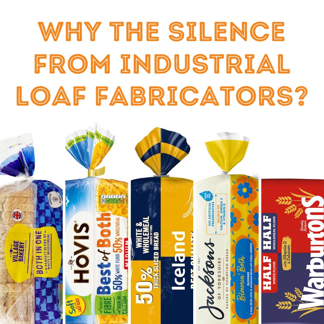 RealBread's tweet photo. It's now two weeks since the #RealBreadCampaign wrote to CEOs of @AldiUK @hovisbakery @IcelandFoods @JacksonsBread @Warburtons, questioning their companies’ use of the word #wholemeal in 'half and half' industrial loaf product names &amp; marketing. https://t.co/HbHVixzJlV #RealBread https://t.co/fhEBAe6j7Q