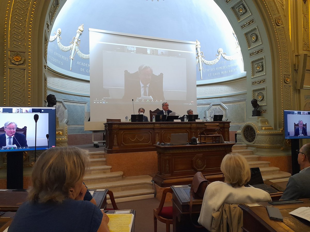 ems7681's tweet photo. Prof. Andre Jestin opens @FedEuroAcadMed @IAPartnership conference on #OneHealth and thanks pioneer academics who paved the way, among them the late Prof. Andre Laurent Parodi https://t.co/Ph0dOZPtx0