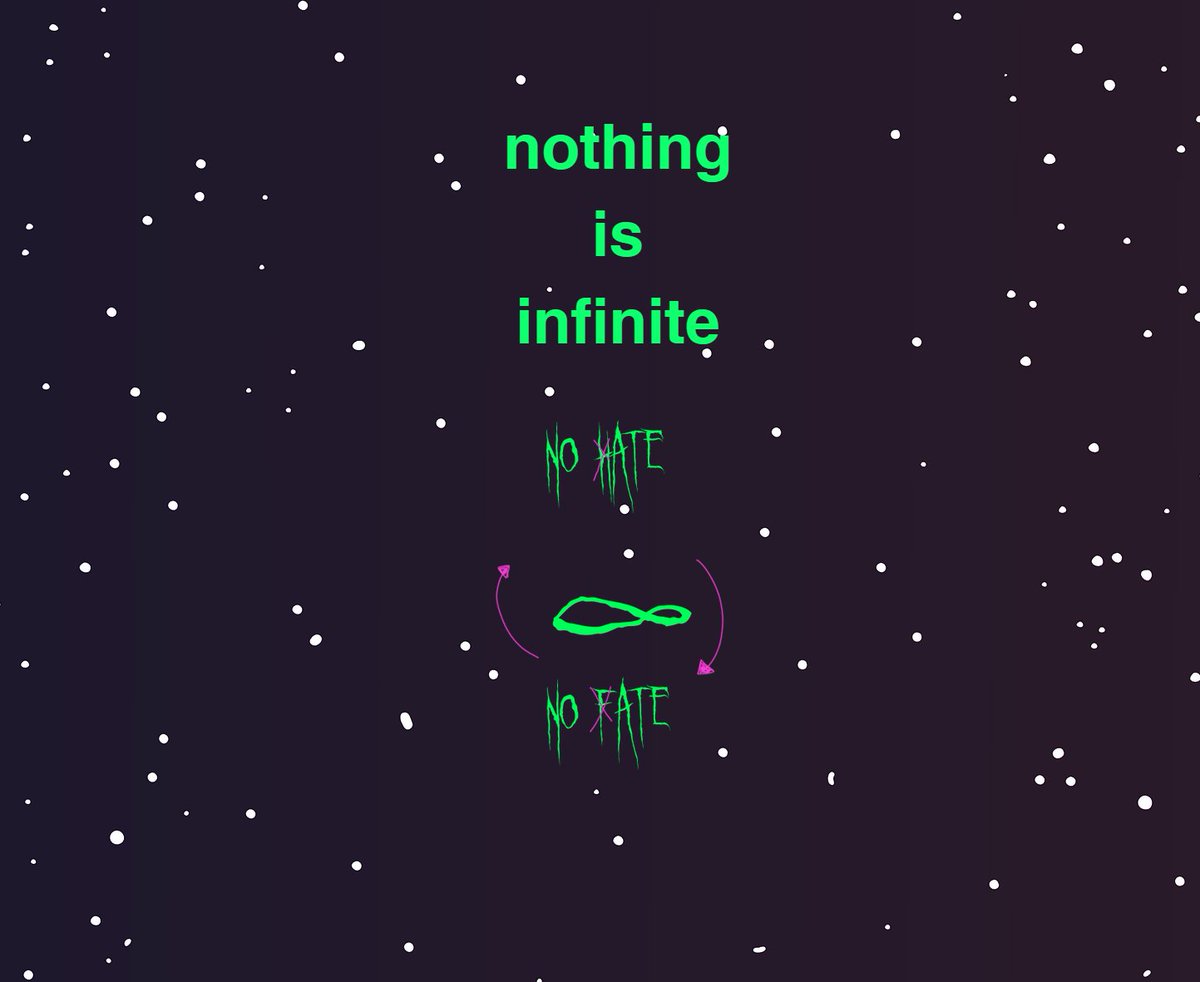cryptidfile's tweet photo. Step 5 - You can see that it says nothing is infinite - NO HATE - NO FATE (first letters crossed out) No ate, No ate. This will mean no 8 no 8. 

The arrows indicate that perhaps the infinite symbol isn't correct. Also implying the number 8 https://t.co/wJdqkyv11S