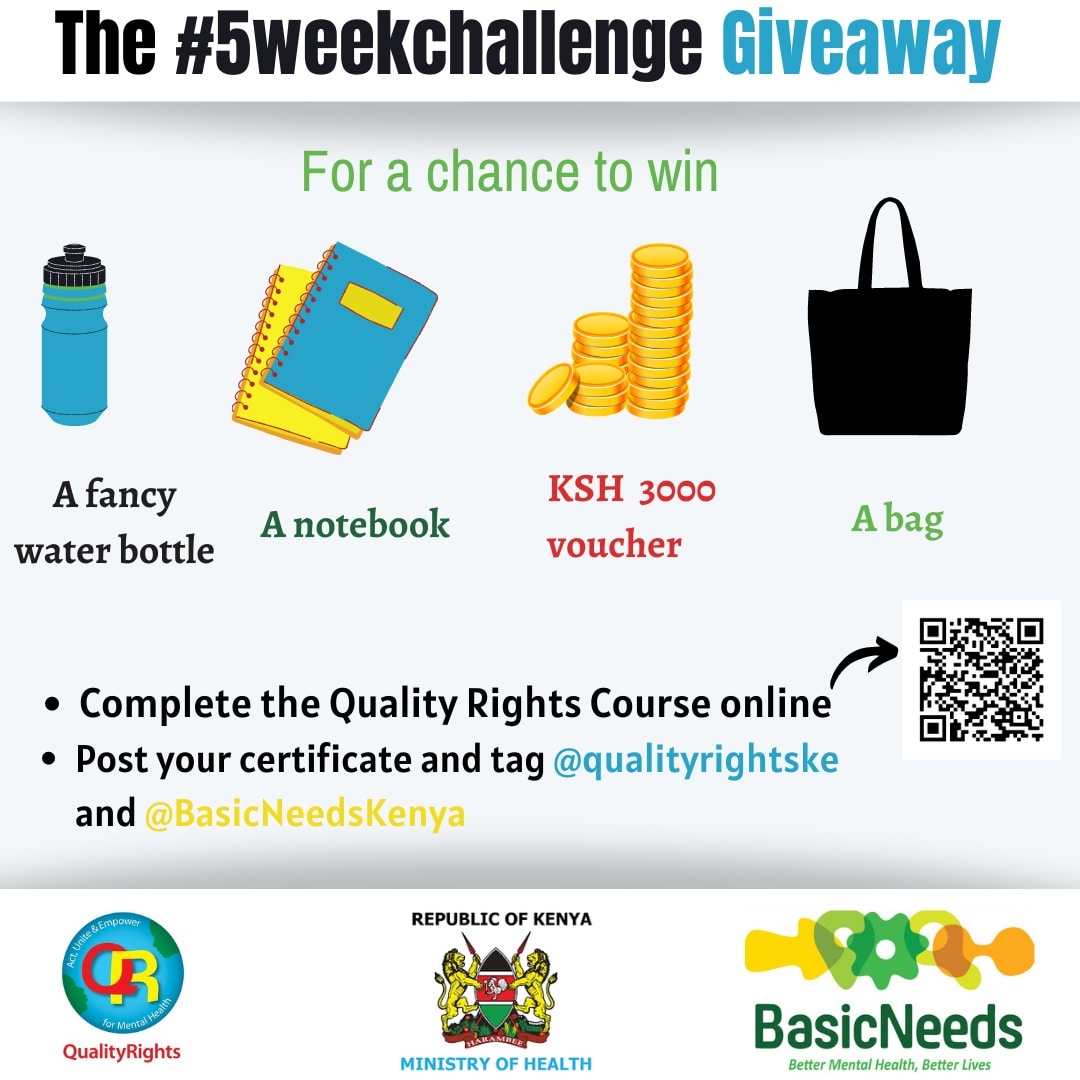iwKenya's tweet photo. Join the #5weekchallenge and win amazing prices. Scan to access the #QualityRights course. It is really impactful. https://t.co/VAEeqYz0o8