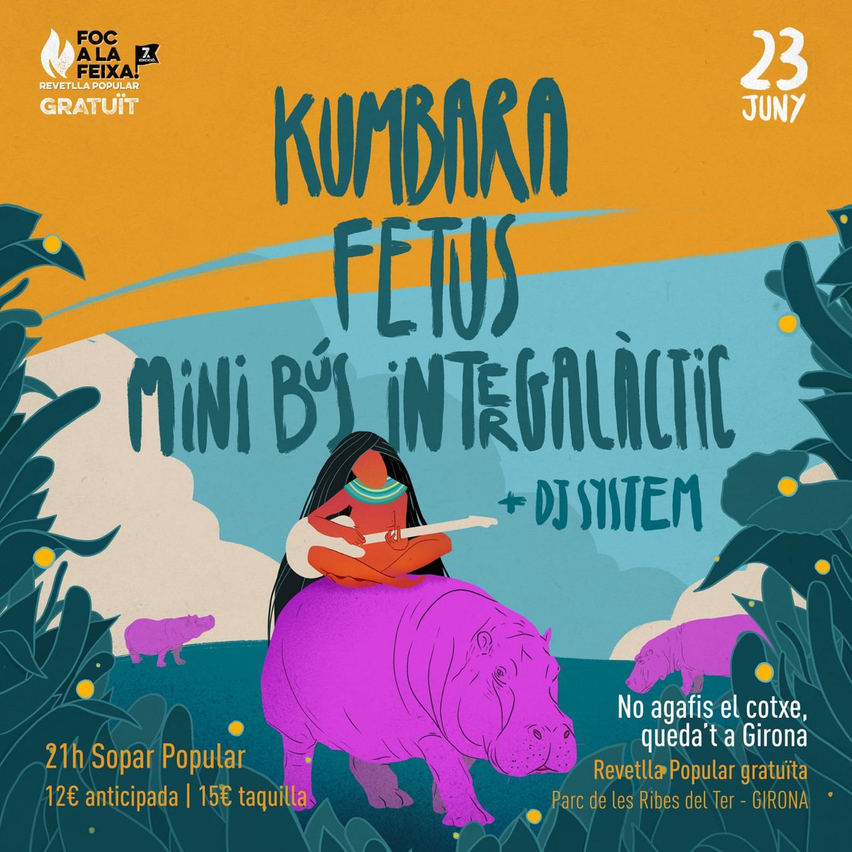 CompanyStas's tweet photo. @focalafeixagi Girona: Kumbara, @SomFetus
@minibusers + DjSistem

2/4 d9hV Citra Trio a la piscina La Pobla Tornesa

10hN Reus parc/festa: @31FAM_
@mosaic_oficial

2/4 d'11hN #ElsCundits i+ BCN c/Calàbria

Cercavila, danses, a les 2/4 d'1hN @latrocamba a la platja de Bellreguard https://t.co/zw8RLwFa5a