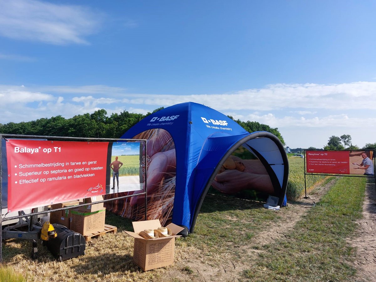 BASFagronl's tweet photo. Wees welkom vandaag bij ons op het graanplatform tijdens @CZAVvoorboeren dag op de @Proefboerderij #Rusthoeve met #Revysol producten https://t.co/8YPtZb8WyP
