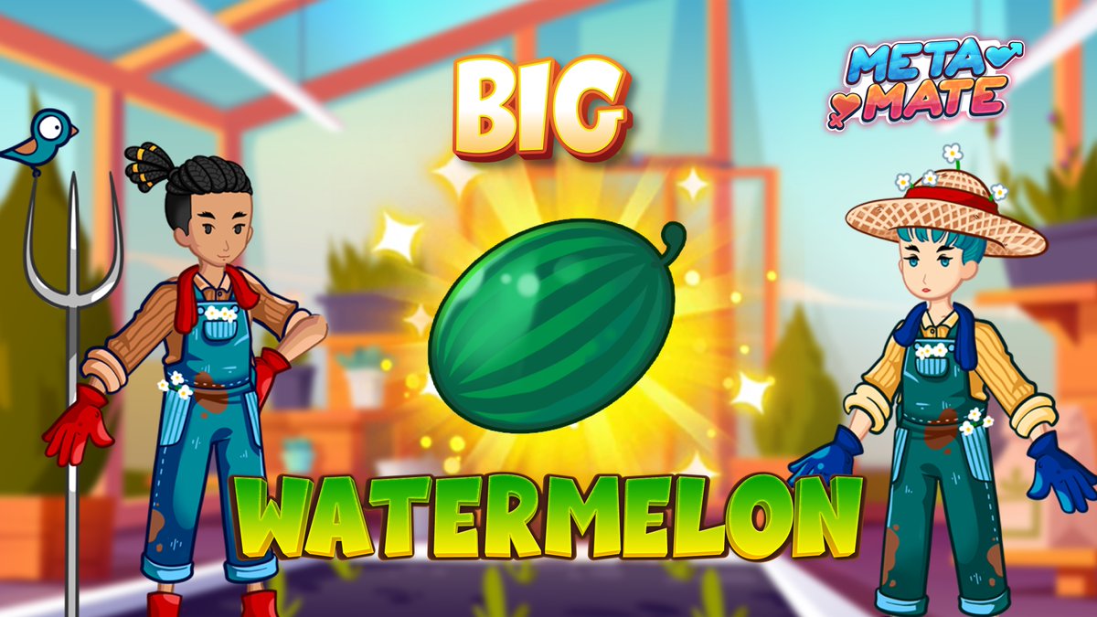 MetaMate_NFT's tweet image. 🍉 MetaMate Item: Big Watermelon

🌿 Getting Big Watermelon when crafting 2 material items: vegetables and Pesticides

👩🏻‍🌾 Proceeding to the Farm to &quot;farm&quot; then get Big Watermelon

❤️‍🔥 Like Medicine X, Big Watermelon also helps increase the Love Meter bar by 3%
#MetaMate #Metaverse