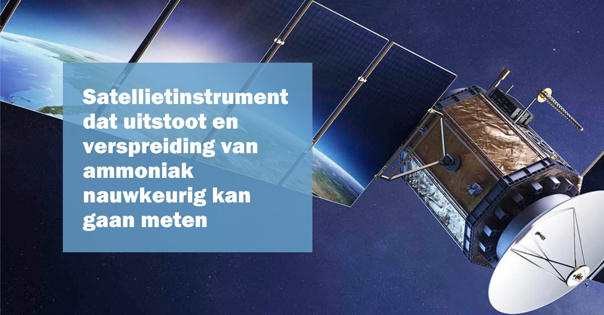 TNO_nieuws's tweet photo. Ammoniaksatelliet die nauwkeurig meet waar de uitstoot en verspreiding van ammoniak plaatsvindt. De ontwikkeling van deze innovatieve satelliet is in volle gang. Lees het volledige nieuwsartikel > https://t.co/sHmoxL3oKo
#stikstof #TNOspace #innovatie https://t.co/fRO5O65Rby