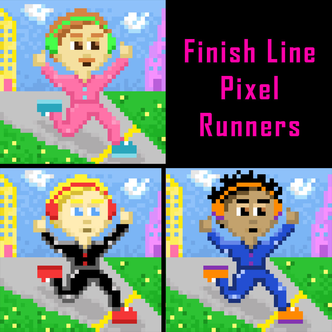 TrueBlue7570's tweet photo. New NFT Collection on #opensea @opensea Hand drawn #pixelart

https://t.co/aNBYJ7kxXF

Finish Line Pixel Runners - are a group of fun, colorful pixel art characters. They've run the race and have crossed the finish line.

#nft #nftart #nftartist #nftcollectibles #nftpixelart https://t.co/2NaDdDAFzI