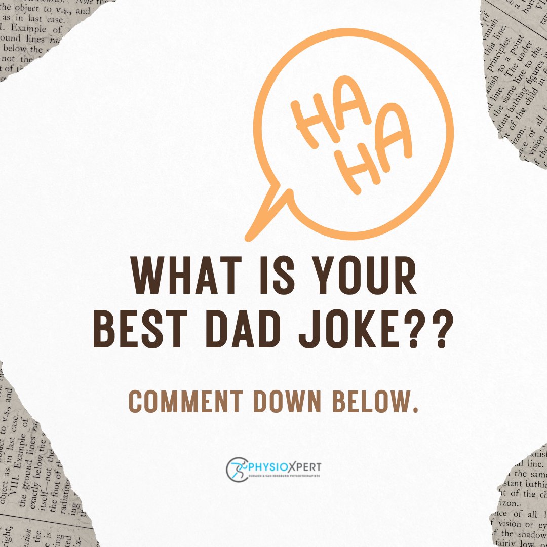 physio_xpert's tweet photo. Hit us up with your best dad joke in the
comments section😃.

#bestdadjokes #dadjoke #dadjokes #dadjokes101
#ohdad #sofunny #laughinghard #funny #CrackAJoke
#behappy #happinessiskey https://t.co/2a9zJ3lA1n