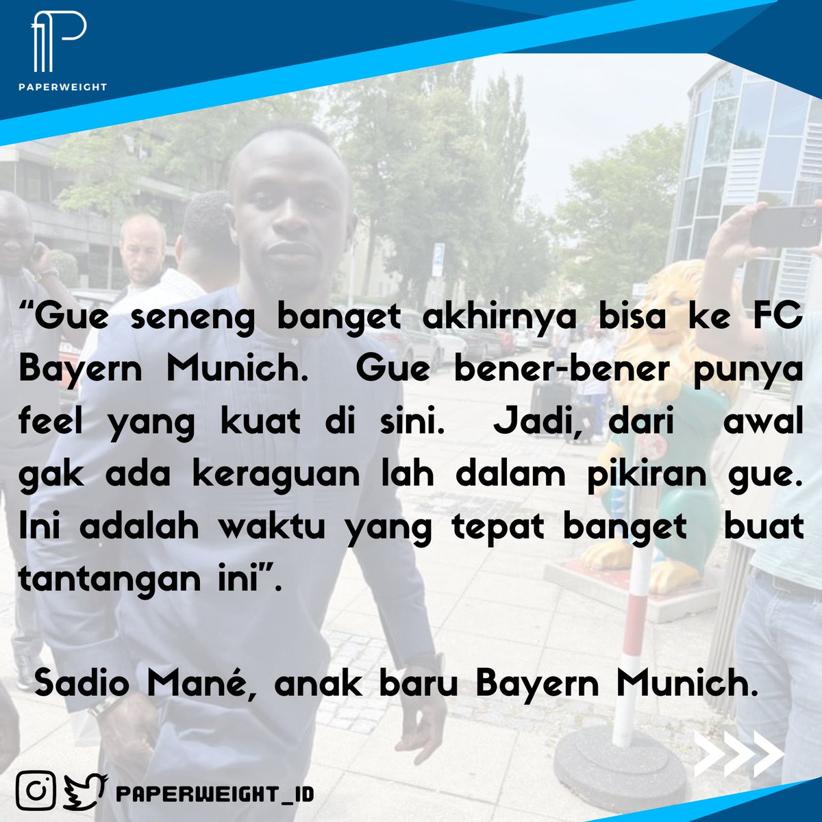 paperweight_id's tweet photo. Good luck, Mane! Semoga gacor ya! Kalo menurut lo bro pap, Mane bakal gacor gak di Bayern Munich? https://t.co/WfA0Nr1lIa