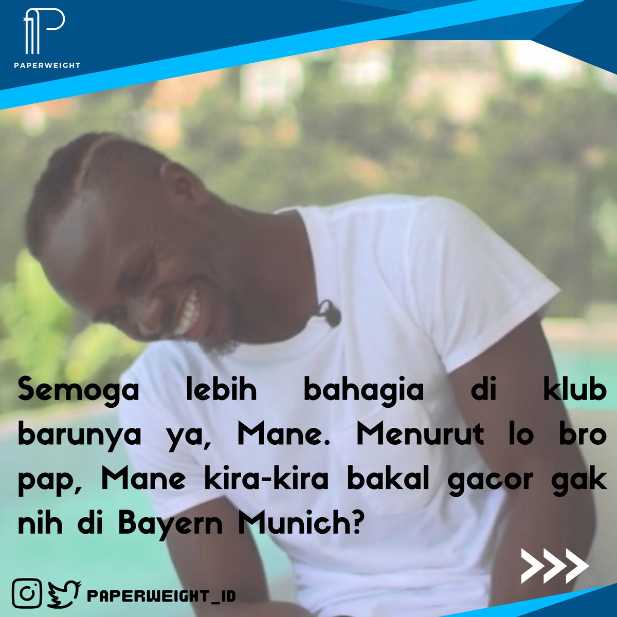 paperweight_id's tweet photo. Good luck, Mane! Semoga gacor ya! Kalo menurut lo bro pap, Mane bakal gacor gak di Bayern Munich? https://t.co/WfA0Nr1lIa