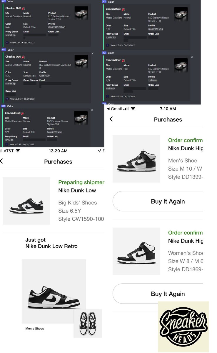 sneakersaco's tweet photo. #gotem #mattel #rc #car #skyline and #nike #dunks #pandadunks #highs #lows #mens #womens & #gradeschool late post now onto some #offwhite.. s/o @ValorAIO @akchefs and wow @ScarletProxies gl on the #mattel #copps as always @308Solutions holding it down. dm for ACO @sneakersaco https://t.co/SVH8xSBo18