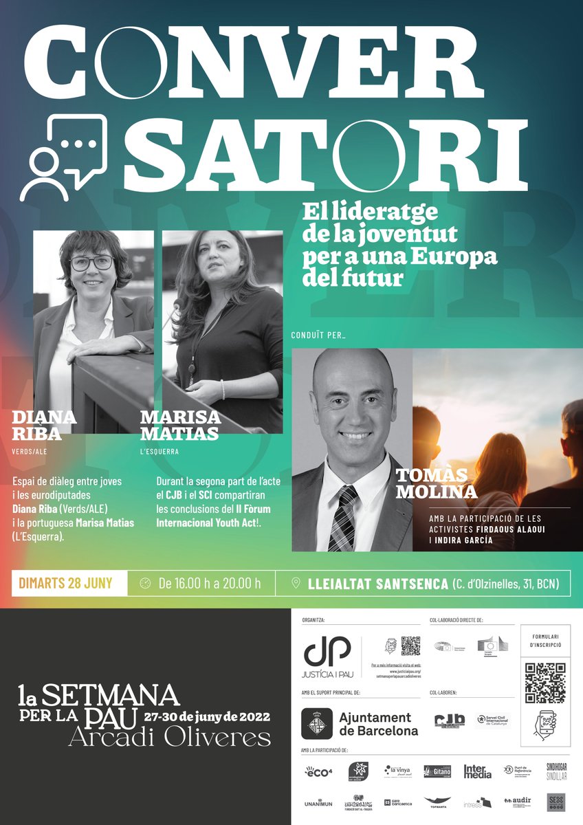Justícia i Pau (@justiciaipau) on Twitter photo #SetxPau | Durant el Conversatori 🗣️, <a href="/mariacalveta/">Maria Calvet</a> elaborarà una relatoria visual 🖌️ amb les aportacions de les persones participants, tant del jovent com de les eurodiputades. No t'ho perdis i vine!
Si t'interessa fes clic i apunta't 👉 form.jotform.com/221372481485357 #SetxPau | Durant el Conversatori 🗣️, <a href="/mariacalveta/">Maria Calvet</a> elaborarà una relatoria visual 🖌️ amb les aportacions de les persones participants, tant del jovent com de les eurodiputades. No t'ho perdis i vine!
Si t'interessa fes clic i apunta't 👉 form.jotform.com/221372481485357