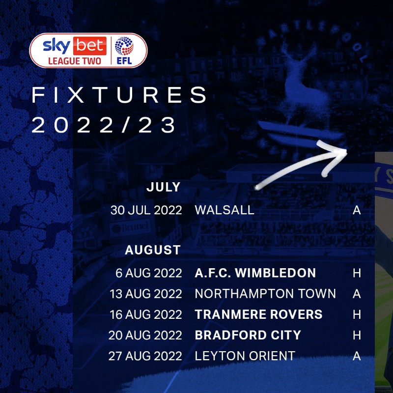 Official_HUFC's tweet photo. 𝟮𝟬𝟮𝟮/𝟮𝟯 x #HUFC

The full fixture list is now available! We will play our first home time against @AFCWimbledon on August 6th 🏟 

Swipe along to see the rest of our 22/23 schedule 👉 

#BePartOfThePicture