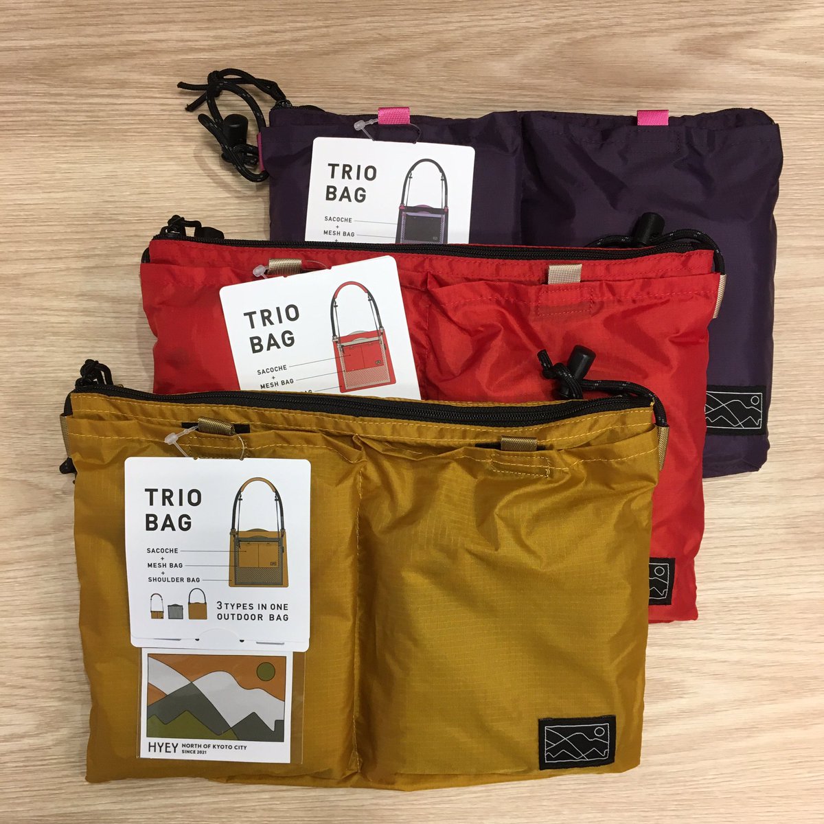 Hyey 京都のブランド「HYEY」のTRIO BAGが入荷してきました 😍 シーンによって使い分けできる3つの機能が1つになったバッグです🌈 これから ...