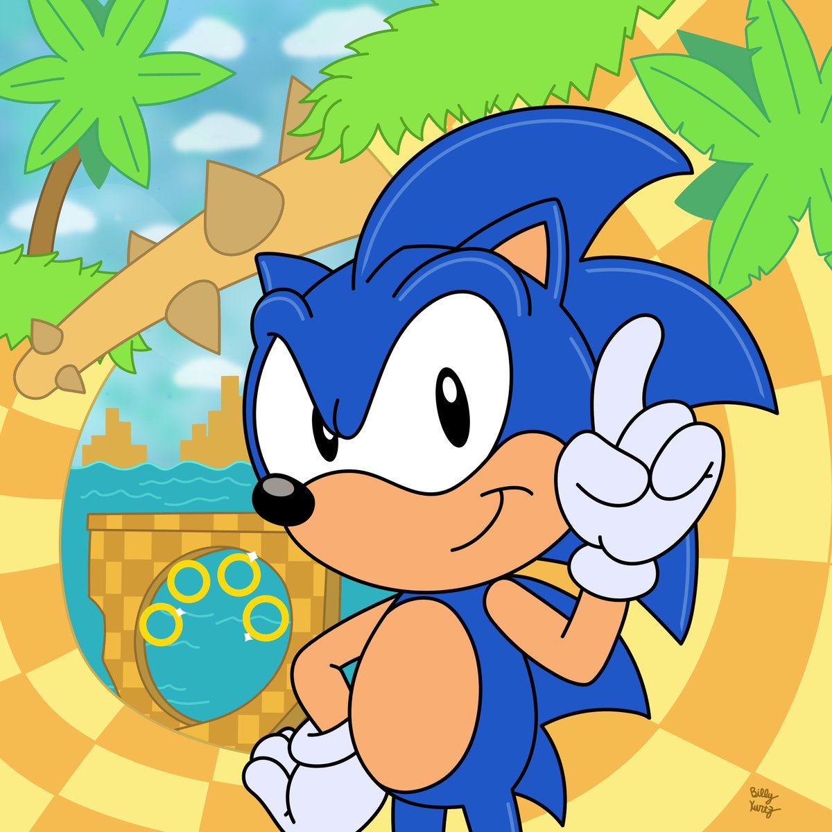 Happy Birthday to the coolest dude around: Sonic the Hedgehog! Unstoppable since '91! @sonic_hedgehog Art by yours truly. #SonicTheHedgehog #AdventuresOfSonicTheHedgehog