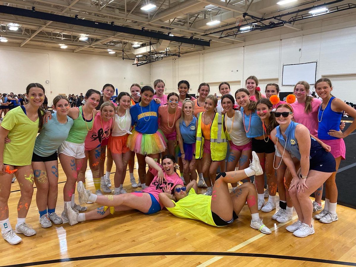 CarmelHSCheer's tweet photo. Camp routines ✔️Ayumi and Sharon jump finals✔️spirit sticks✔️Friday night lights with our good friends at @bishopdwengercheer ✔️pep rally fun✔️Final Demo Day tomorrow. Let’s gooo!! #GRIP #CUPA100 #PACT100 @ucaupdates #MASTERSCAMP https://t.co/PGDKZ0nafr