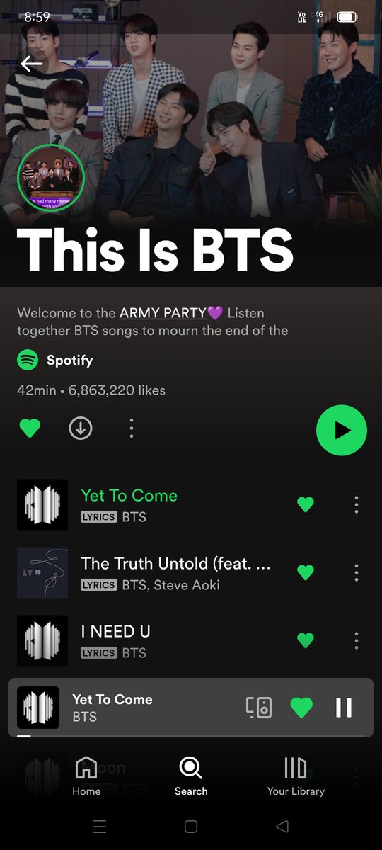 Listening to the best song of the year.
#SpotifyxBTS
#7DayARMYParty #SpotifyARMYDay7