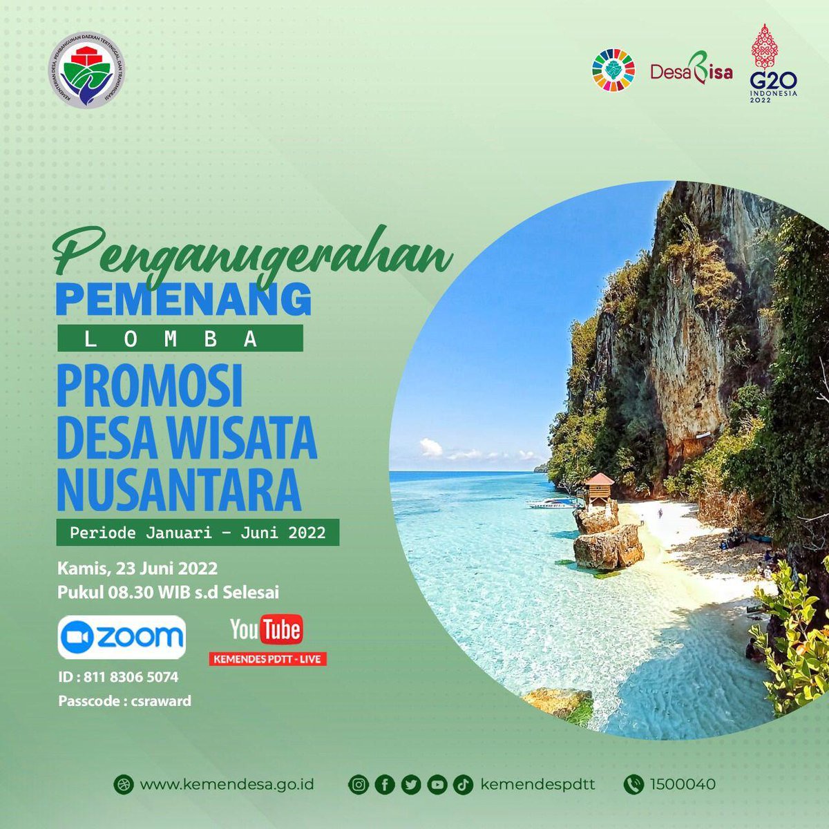 wikanyustafa27's tweet photo. @jokowi 
@halimiskandarnu
@Kemendespdtt
@ditjenpdp
@malik_haramain
@imansyukri
@taufikmadjid71
@yusradaridesa 
@azzameldzikrie 
@tppkemendes 
#DesaWisataNusantara https://t.co/4lI36TR7mm