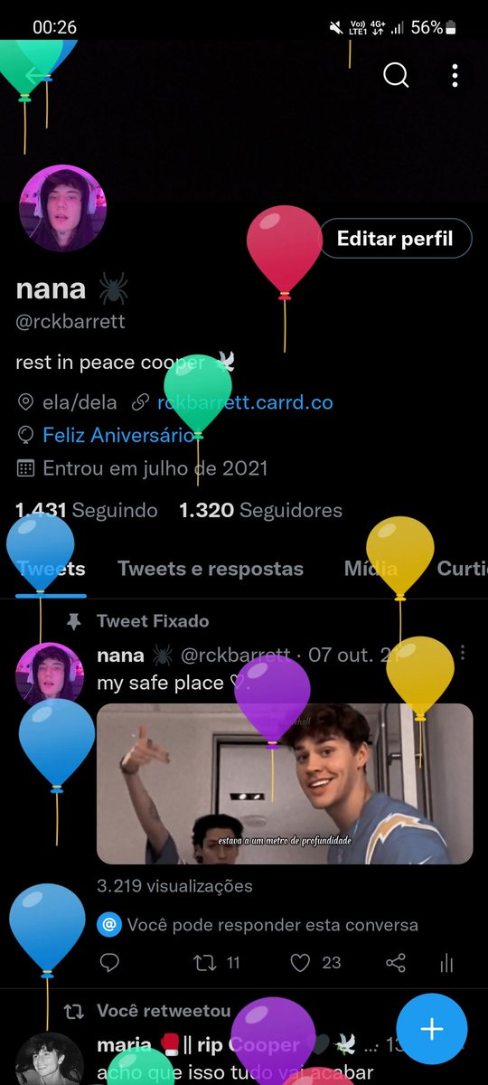os balõeszinhos subindo 🥺🥺🥺