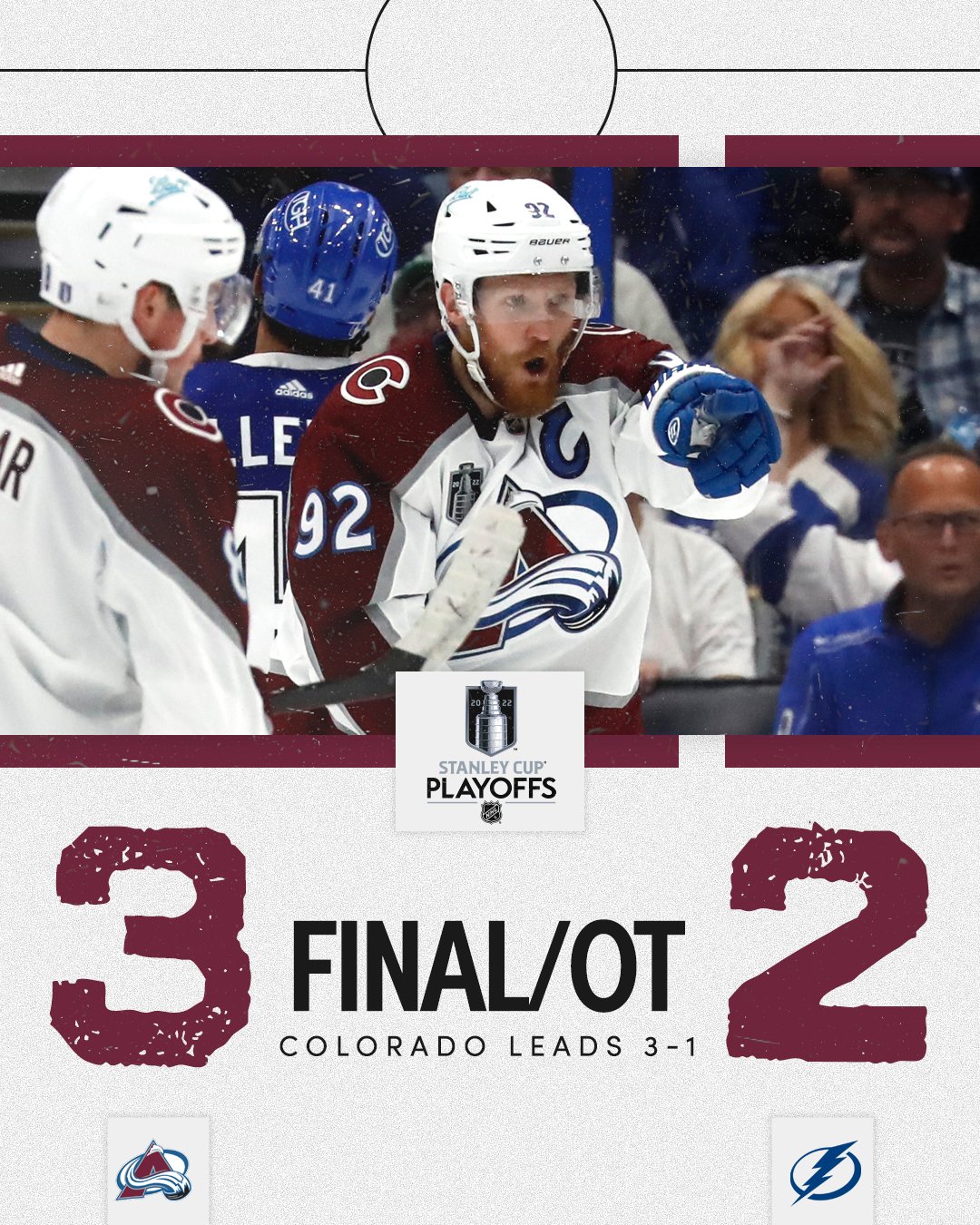 Colorado Avalanche close on Stanley Cup glory after controversial OT win, NHL