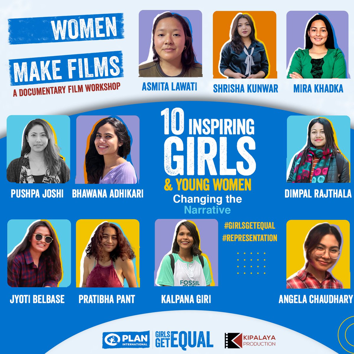 PlanNepal's tweet photo. Congratulations to the selected participants: #WomenMakeFilms 2022; a documentary film workshop organized by Plan International Nepal and Kipalaya Production supported by Film Development Board, Nepal and AND Network.
 #GirlsGetEqual #EqualRepresentation https://t.co/43Jt5XM7rB