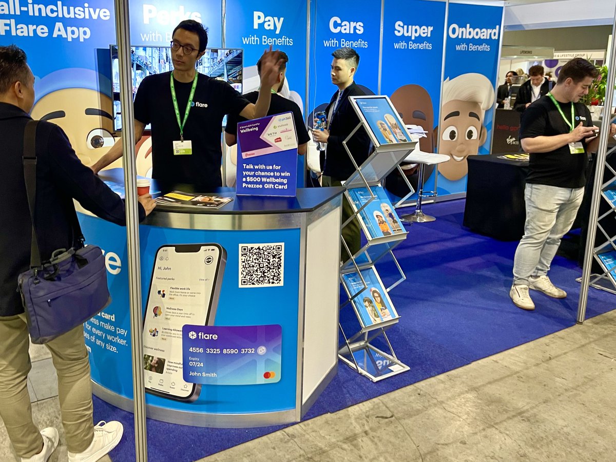 Flare has been kicking goals at the 2022 Workplace Wellness Festival at <a href="/ICCSyd/">ICC Sydney</a>! Co-CEO <a href="/jameswindon/">James Windon</a> and Head of Strategy <a href="/HarryGodber/">Harry Godber</a> have spoken about the need for businesses to address the financial wellbeing needs of their employees. Read more: flarebenefits.com/how-to-design-…