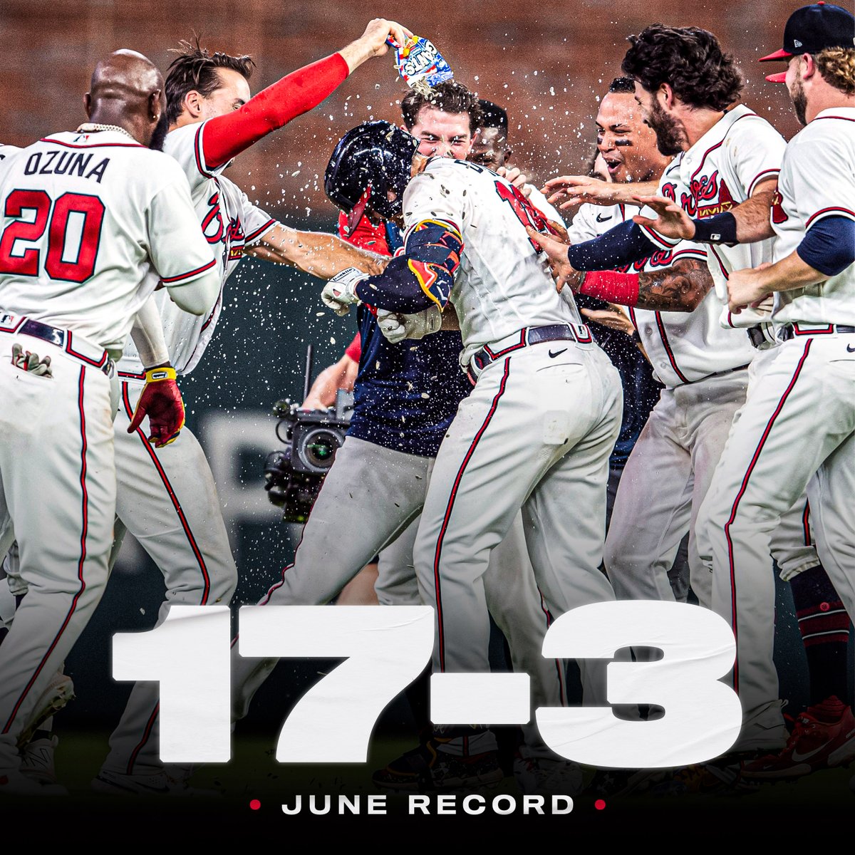 FanDuelSNBraves's tweet photo. The 2002 @Braves established the franchise's modern-era best record in a calendar month at 21-5.

Twenty years later, the 2022 team is making a run at that mark. https://t.co/MkAlRH9RBj