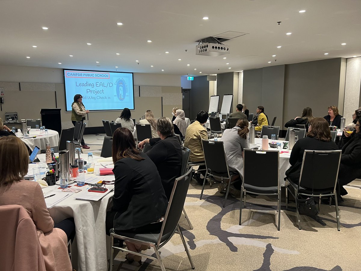 CathyBelmeTeach's tweet photo. Having a wonderful day connecting with colleagues and hearing the great things schools are doing as part of their Leading EAL/D Education projects! #eald #education https://t.co/TZ23oLc9rH