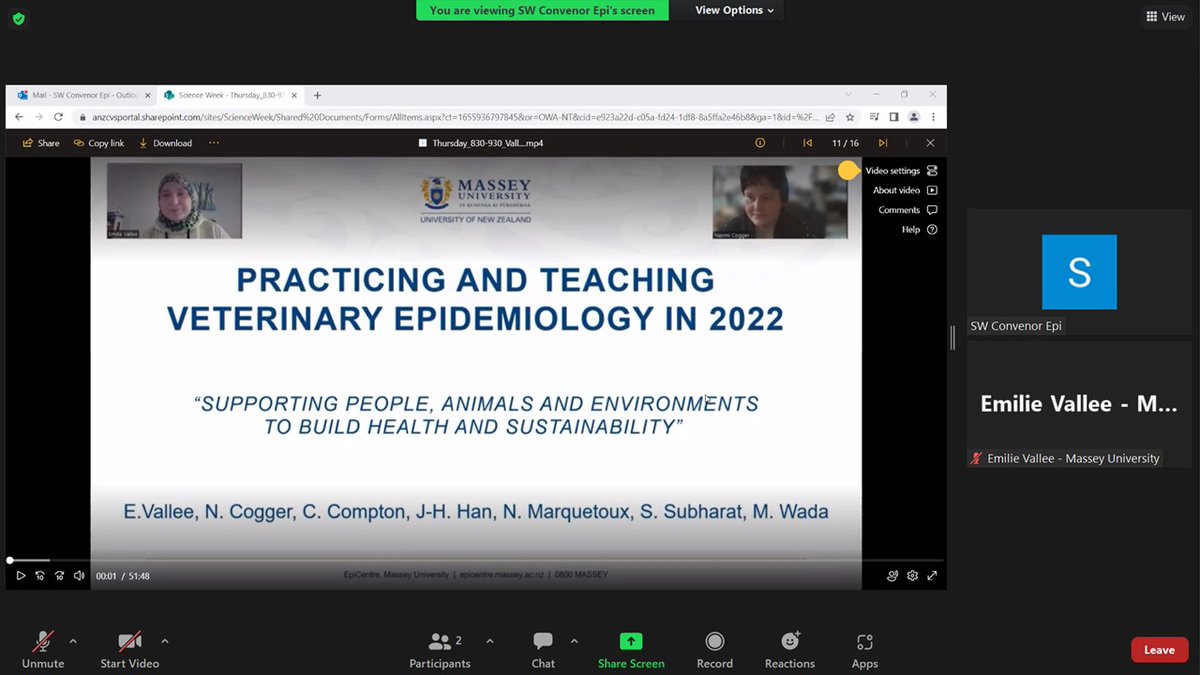 Emmie_vallee's tweet photo. Glad to have opened the @anzcvs  #vetscienceweek epidemiology chapter today with @naomicog although we had to to it remotely. We talk epidemiology in 2022, including the environment in #OneHealth, capacity building, data and ethics, climate change and BVSc curriculum https://t.co/WWSyoptn8j