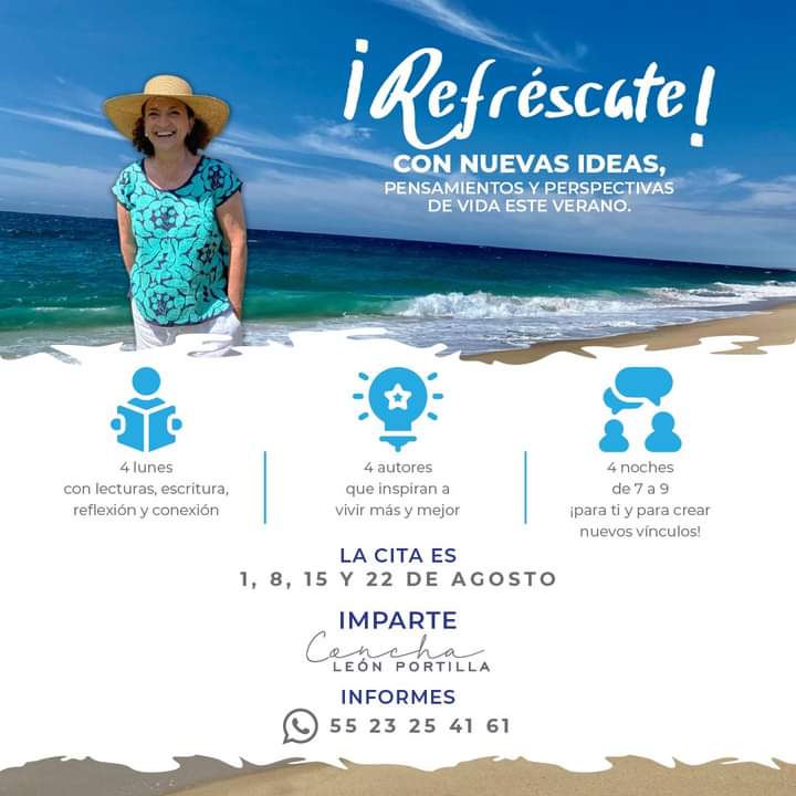 pcervantesm's tweet photo. Te invitamos a nuestro curso ¡Refréscate!
Una gran manera de re-CONOCERNOS y crear nuevos vínculos.
¡Inscríbete ya!
Vía WhatsApp 552325 4161.
 #bienestar #aprender #inspiración  #vida #amorpropio #equilibrio #ideas #vínculos #autores  #Lunes #Reflexión https://t.co/Y0nTTKmEKt