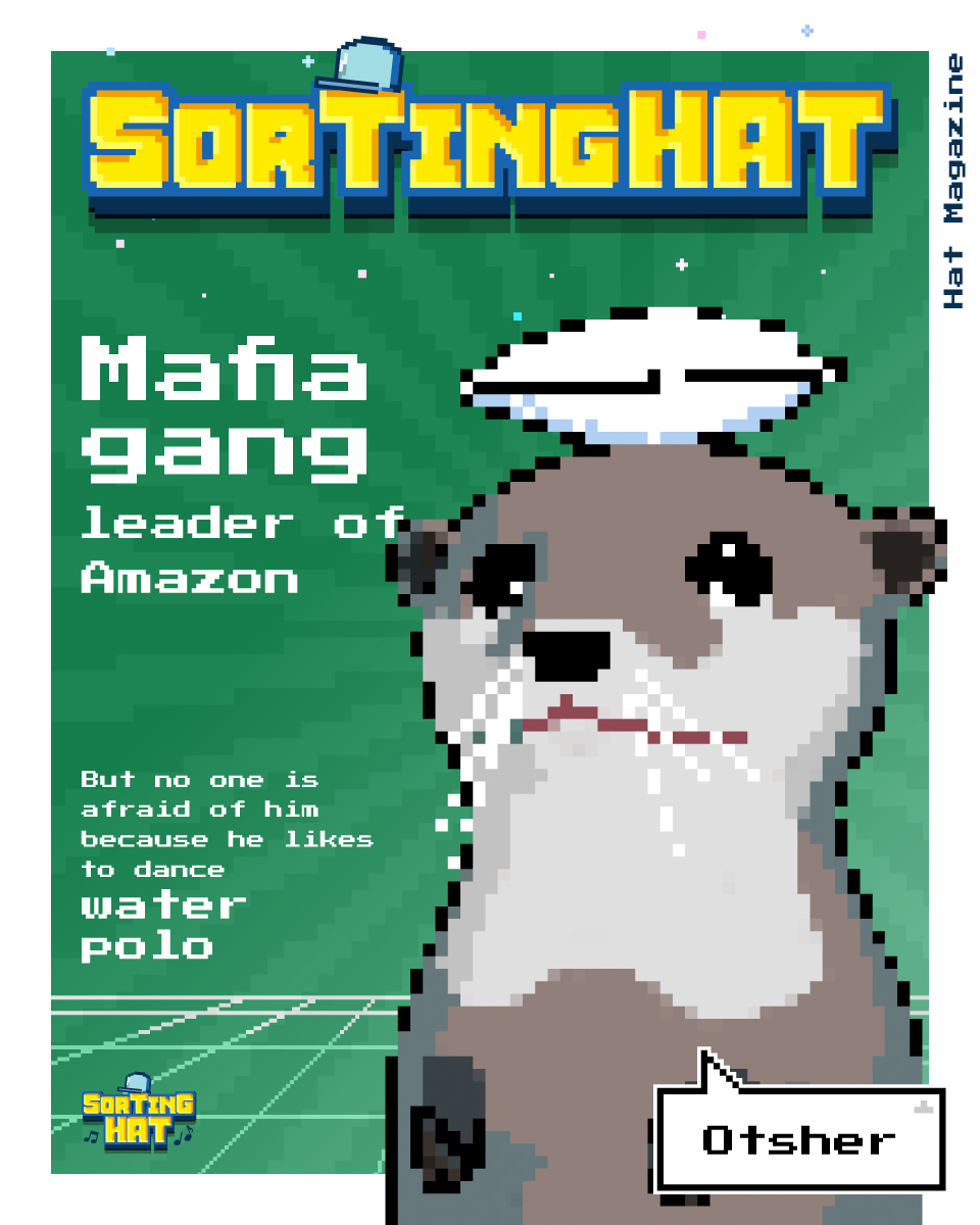 SortingHatNFT's tweet image. Story of Otsher NFT 

Don’t be fooled by his size. He’s the boss of a dancing gangster, but because he likes to do polo water in front of his gang members and his cute look, no one in his gang is afraid of him 🎺 🎵

#sortinghat #NFTCommmunity #NFTGiveaway