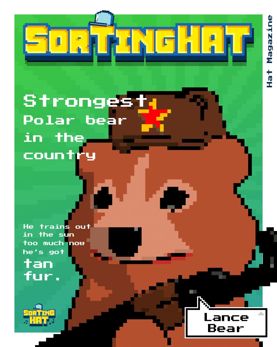 SortingHatNFT's tweet image. Story of Lance Bear NFT 🐻 ✨

The strongest polar bear. He signed up to be a soldier as his father wanted, but he wanted to work in an entertainment company deep down

And because of the training out in the sun, his white fur turned brown 

#sortinghat #NFTCommuntiy #NFTGiveaway