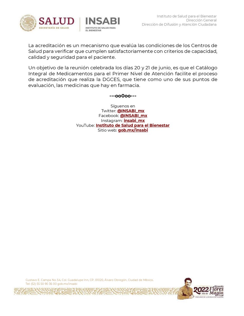 IMSS_Bienestar's tweet photo. #InsabiINFORMA Alcance al comunicado 061

 ➡️ https://t.co/uz0QYsH1Gm https://t.co/9s1lMCe9HR