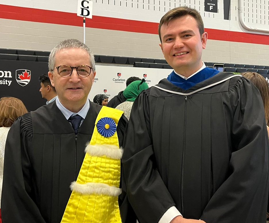 SCS_Director's tweet photo. Congratulations to Ammar Tosun who received Monday a Bachelor of Computer Science Honours with Honours Thesis entitled “2D and 3D Visualization of Drone Collected 5G Received Signal Strength Data”. #CarletonGrads2022 https://t.co/L5QkveUwcR
