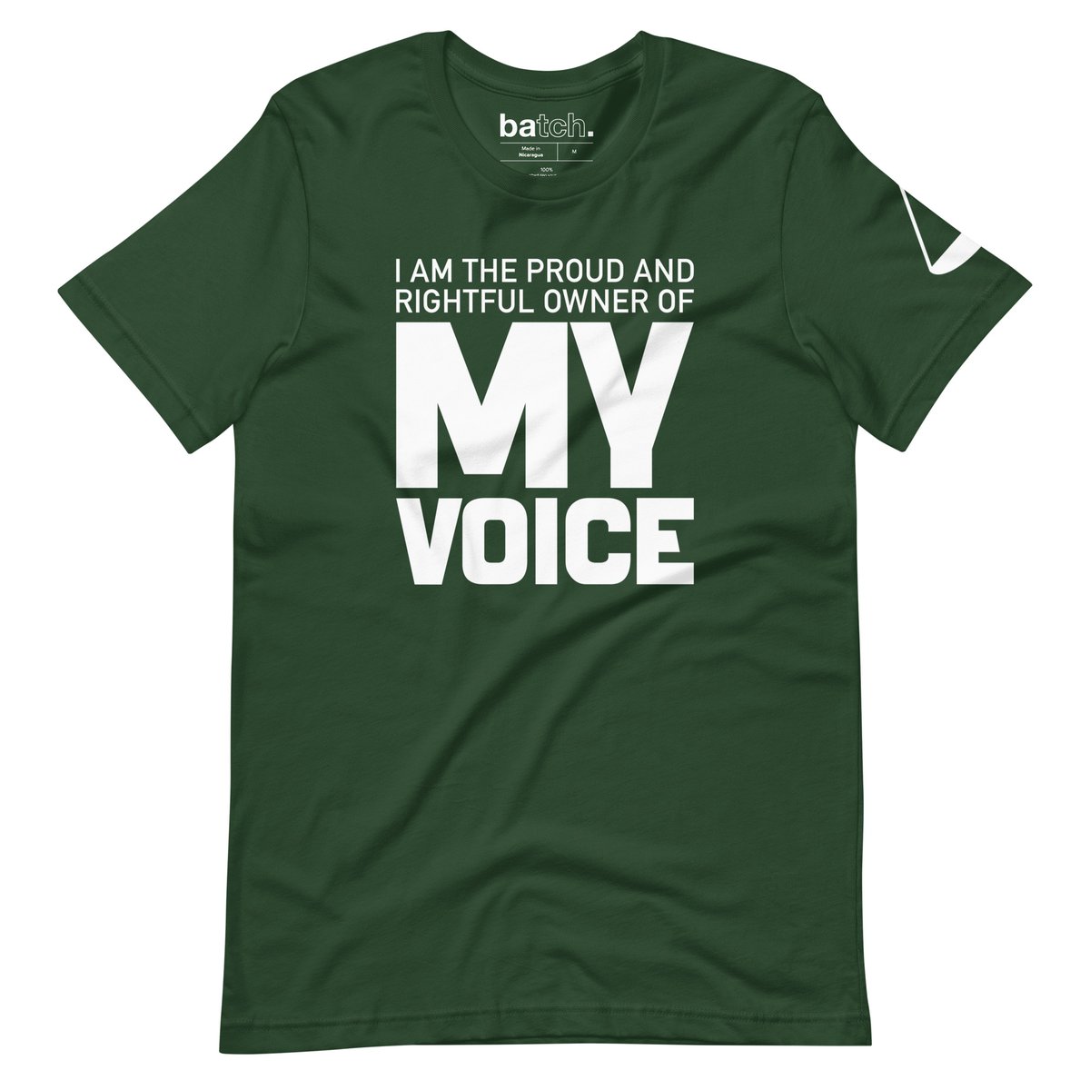 batch_202's tweet image. The #batch🖤❤️💛💚 "Owner of My Voice" Unisex T-Shirt. A perfect reminder of who has the power over one of your greatest instruments 🗣. 
•••
Please visit bammllc.net/shopbatch to see more colors &amp;amp; sizes 👀🤩🔥🔥🔥🔥🔥!!! #TheBAMMpire👊🏾 #Take37 #merch #ThrowbackThursday
