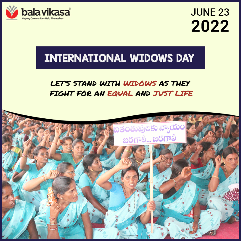 balavikasa_ngo's tweet photo. This #InternationalWidowsDay, pledge to stand in solidarity with widows across the world who are fighting for #FullRights, #Recognition and #Social Justice. Join us in helping widows live a life of #dignity, #happiness and #love. https://t.co/BRC4PhojuH